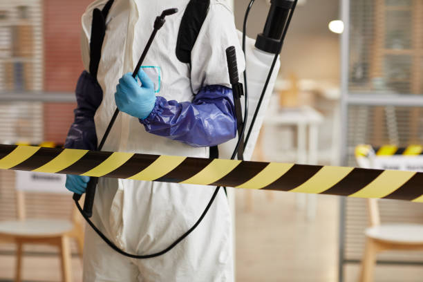 Professional Biohazard Cleanup technician working in Belmont, NH